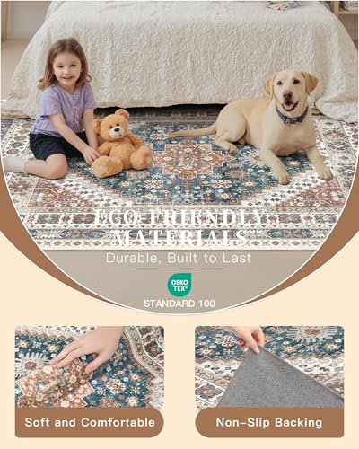 8x10 Area Rugs for Living Room (Navy Blue / 8' x 10' (Rectangular))