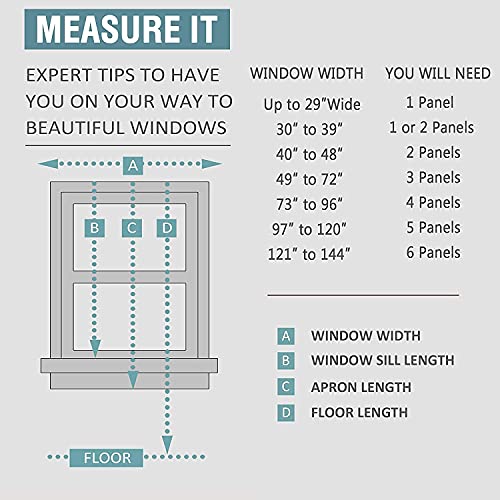 Blackout Curtain for Living Room Small Window Kitchen Blackout Curtains 45 inch Length Energy Saving Solid Grommet Blackout Drape (52"W x 45"L (Pack of 1) / Storm Blue)