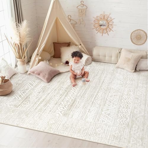 6x9 Area Rugs for Living Room (Ivory Beige / 6' x 9' (Rectangular))