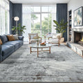 Washable 6x9 Grey Area Rug with Non (Light Neutral Gray / 6' x 9' (Rectangular))