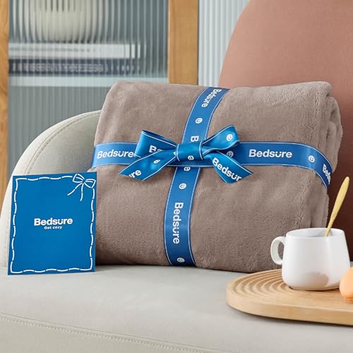 GentleSoft Fleece Throw Blanket for Couch Light Brown (Light Brown / Throw (50" X 60"))