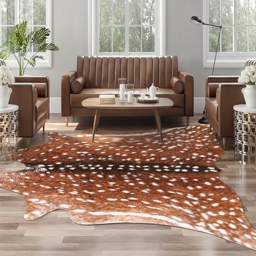 Premium Deer Print Rug (4'7" X 5'2" (Irregular) / Classic Deer)