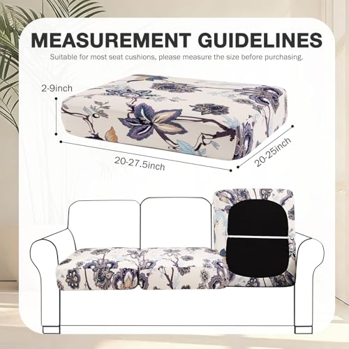 4Pcs Patio Cushion Covers (Vintage Flower / 4PCS)