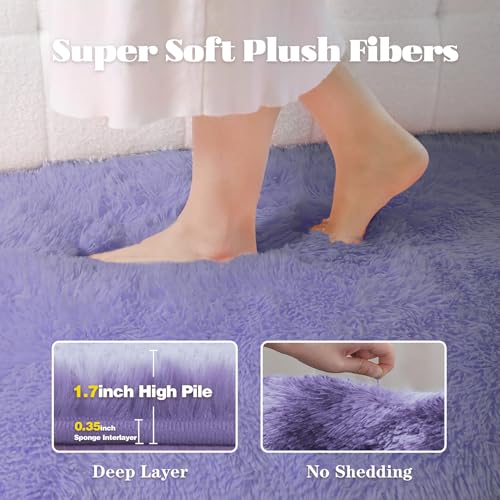 8x10 Area Rugs for Living Room (Purple / 8' x 10' (Rectangular))