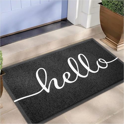 Door Mat Outside Inside Hello Doormat (2'6" x 1'6" / Hello)