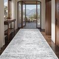 4x8 Rug Non Slip (Grey/Ivory / 4' x 8' (Runner))