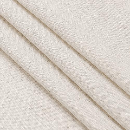 Beige Linen Sheer Curtains 54 Inch Length 2 Panel Set Back Tab Pocket Semi Sheer Light Filtering Short Curtain Soft Elegant Aesthetic Small Window Drapes for Bathroom 52x54 inches Long (52"W x 54"L (Pack of 2) / Linen)
