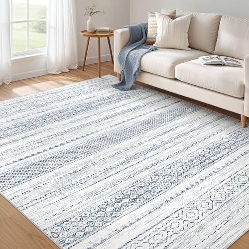 6x9 Area Rugs Living Room (W-blue / 6' X 9' (Rectangular))