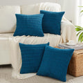 4 Packs Decorative Throw Pillow Covers for Living Room Couch Bed (18" x 18" (Pack of 4) / Teal)