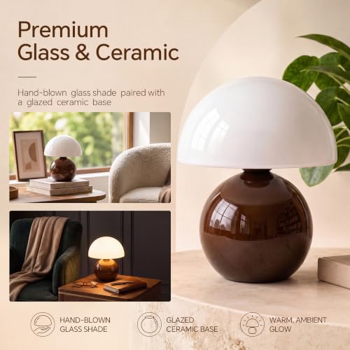 Mushroom Lamp Table Lamp for Bedroom (Coffee)