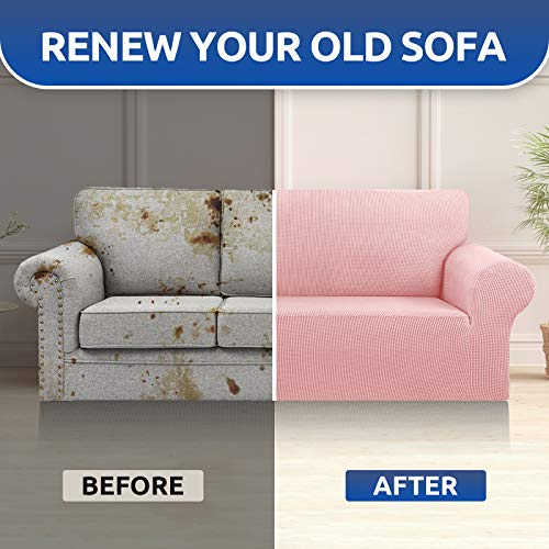 Stretch Oversized Couch Covers for Sofa Slipcover (Dusty Pink / X-Large)