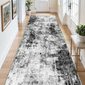 4x8 Wide Washable Runner Rug (Black/Grey / 4' x 8' (Runner))