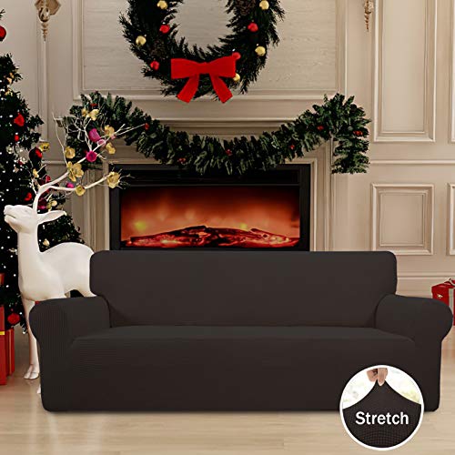 Stretch Couch Covers for Sofa Washable Large Chocolate (Large Sofa / Chocolate)