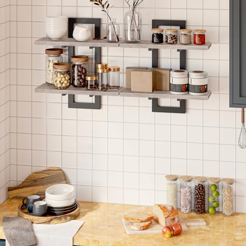 Floating Shelves (Greige + Black)