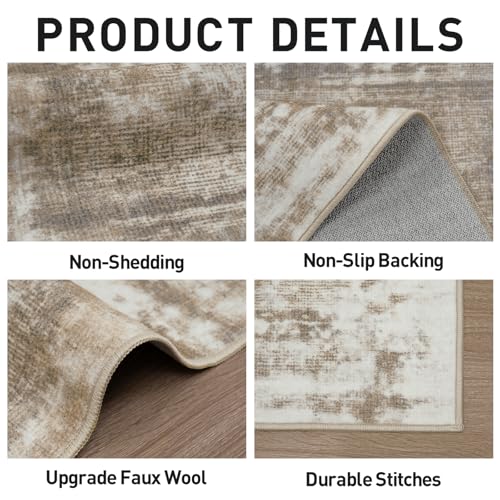 9x12 Area Rugs for Living Room (Brown/White / 9' x 12' (Rectangular))