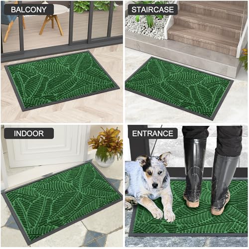 Waterproof Front Doormat (Green / 29.5" X 17")