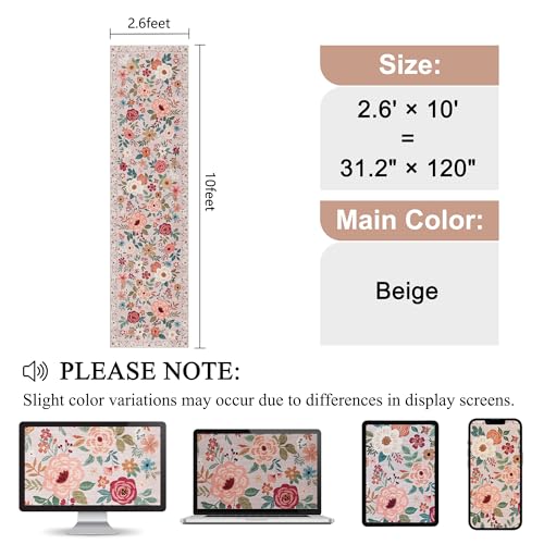 2.6x10 Runner Rug for Hallway (Beige / 2'6" x 10' (Rectangular))