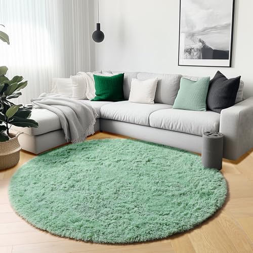 Sage Green Round Area Rugs 6ft (Sage Green / 6' (Round))