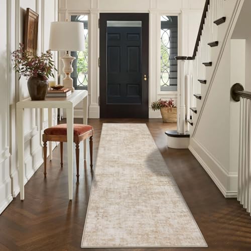 2'6''x8' Runner Rugs Washable Rug (Beige / 2'6" x 8' (Runner))
