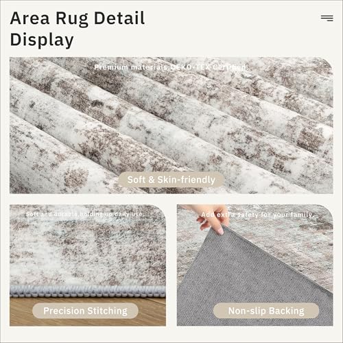 Abstract 3x5 Rugs (Pink/Grey / 3' x 5' (Rectangular))