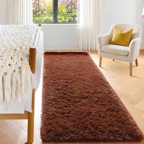 Brown Runner Rugs for Bedroom Living Room (Brown / 2' x 6' (Runner))