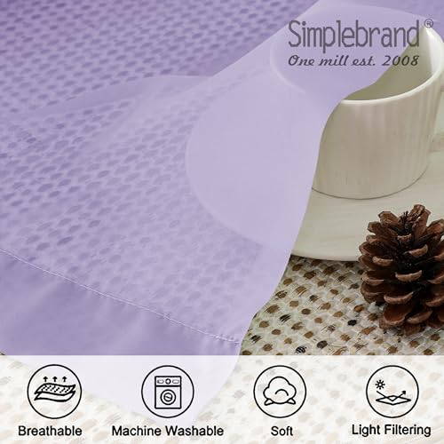 Lavender Sheer Curtains 96 Inches Long (Lavender / 42"W x 96"L (Pack of 2))