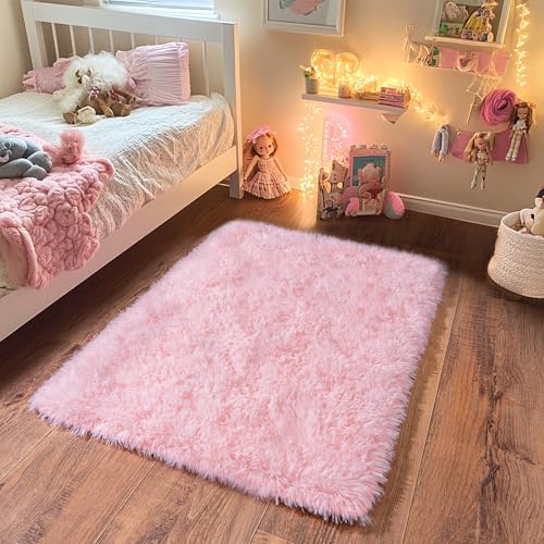 Small Area Rug (3' x 2' (Rectangular) / Pink)