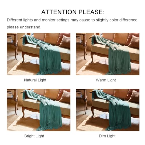 Throw Blanket for Couch (J-aqua / 60*80'')