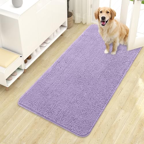 Dog Door Mat for Muddy Paws 44x24 (Lavender / 44" X 24")