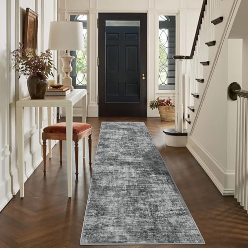 2'6''x8' Runner Rugs Washable Rug (Black / 2'6" x 8' (Runner))