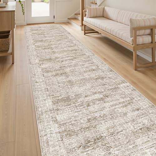 Hallway Runner Rug 2'6"x10' Non (Brown / 2'6" x 10' (Runner))