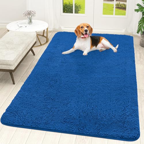 Dog Door Mat for Muddy Paws 59x35 (Deep Navy Blue / 59" X 35")