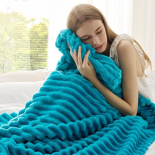 Soft Throw Blanket for Couch Decor Gifts Teal 50"x70" (Teal / Throw XL)