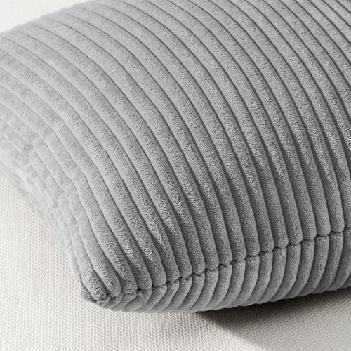 Decorative Light Grey Throw Pillow Covers Cushion Cases (Lightgrey / 18" x 18" (Pack of 4))