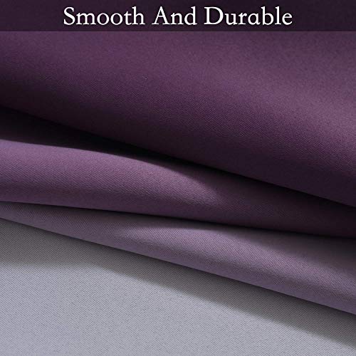 Purple to Grey White Ombre Room Darkening Curtains 84 Inch (52"W x 84"L (Pack of 2) / Purple to Grayish White)
