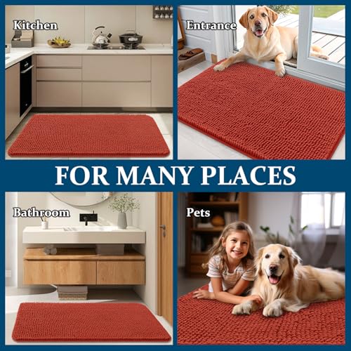 Dog Door Mat for Muddy Paws 30x20 (Maple Red / 30" X 20")