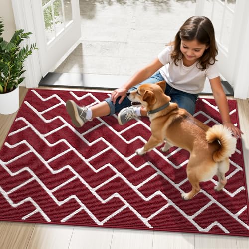 Front Door Mat 36x24 (Burgundy / 36" X 24")