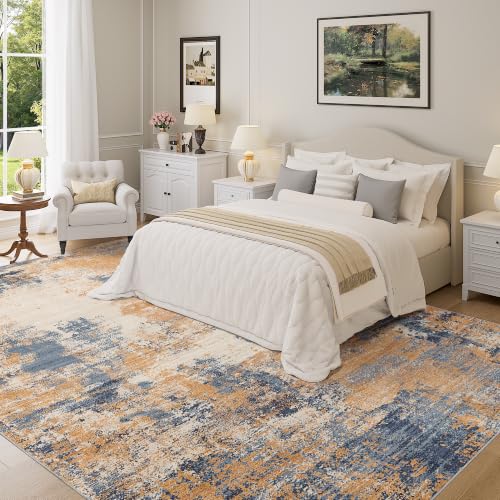 9x12 Area Rug (Orange/Blue / 9' x 12' (Rectangular))