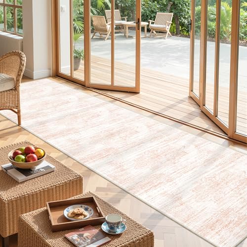 2x12 Runner Rug (Pink/White / 2' x 12' (Runner))