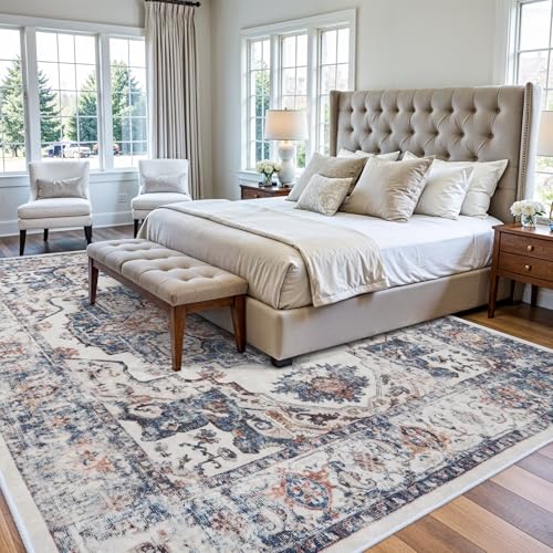 Washable Large 9x12 Area Rug (9' x 12' (Rectangular) / Brick)