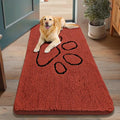 Dog Door Mat for Muddy Paws (48"X30" / Maple Red and Black)