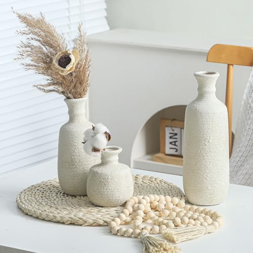 Ceramic Vase Set of 3 (011 - White)