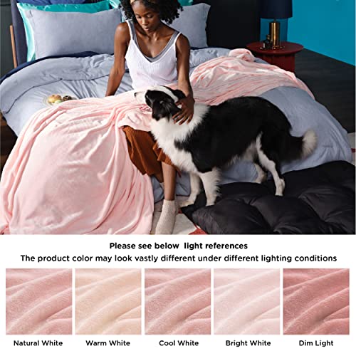 Fleece Blanket Twin Blanket Pink (Pink / Twin XL (66" X 90"))