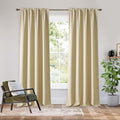 Bedroom Blackout Curtains 80 inches Long (100% Blackout - Biscotti Beige / 42"W x 80"L (Pack of 2))