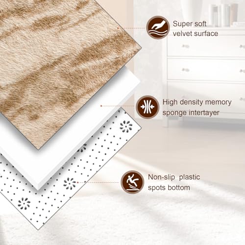 Super Soft Shaggy Rugs Fluffy Carpets (5' x 8' (Rectangular) / Light Tan Brown)