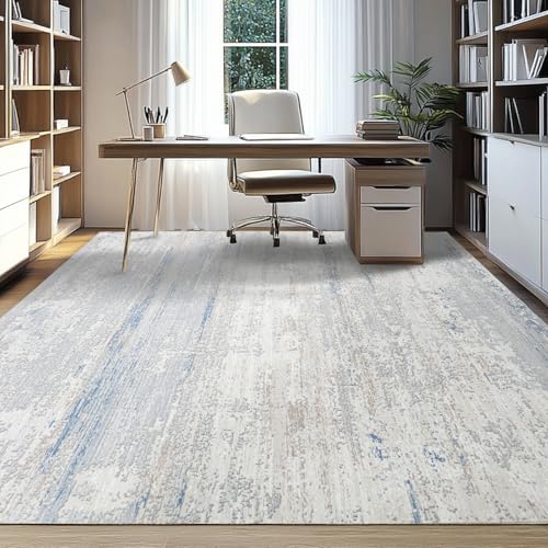 Washable Rugs 5x7 Area Rugs for Living Room (5' x 7' (Rectangular) / Blue-griege-brown-beige-white)