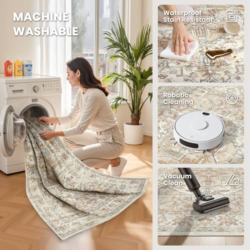 9x12 Area Rugs for Living Room (Orange/Beige / 9' x 12' (Rectangular))