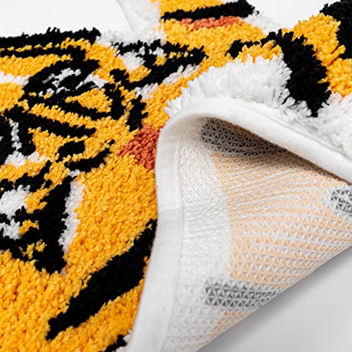 Tiger Print Rug (Black+yellow Tiger Print - 32.2x21.4inch)