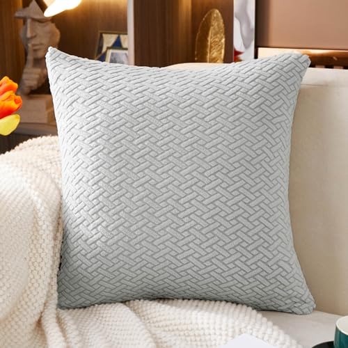 Sofa Covers Couch Covers for Sofa Pet Friendly Couch Cushion Covers Universal Sofa Covers Washable Stretch Slipcovers for Sectional Sofa (Texture Light Gray / Pillow Cover)