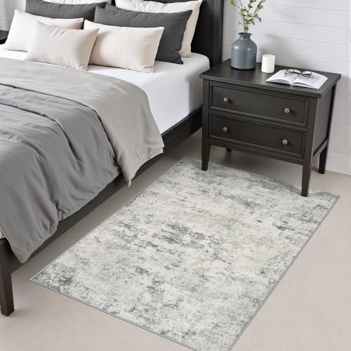 Area Rug Living Room (Grey White / 3' x 5' (Rectangular))